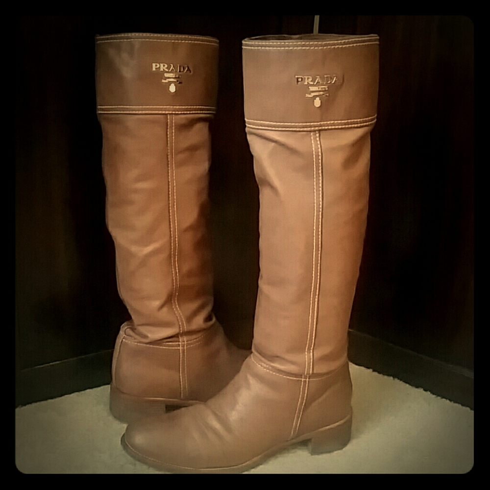 Prada Boots Riding Soft Leather Montaria Boots